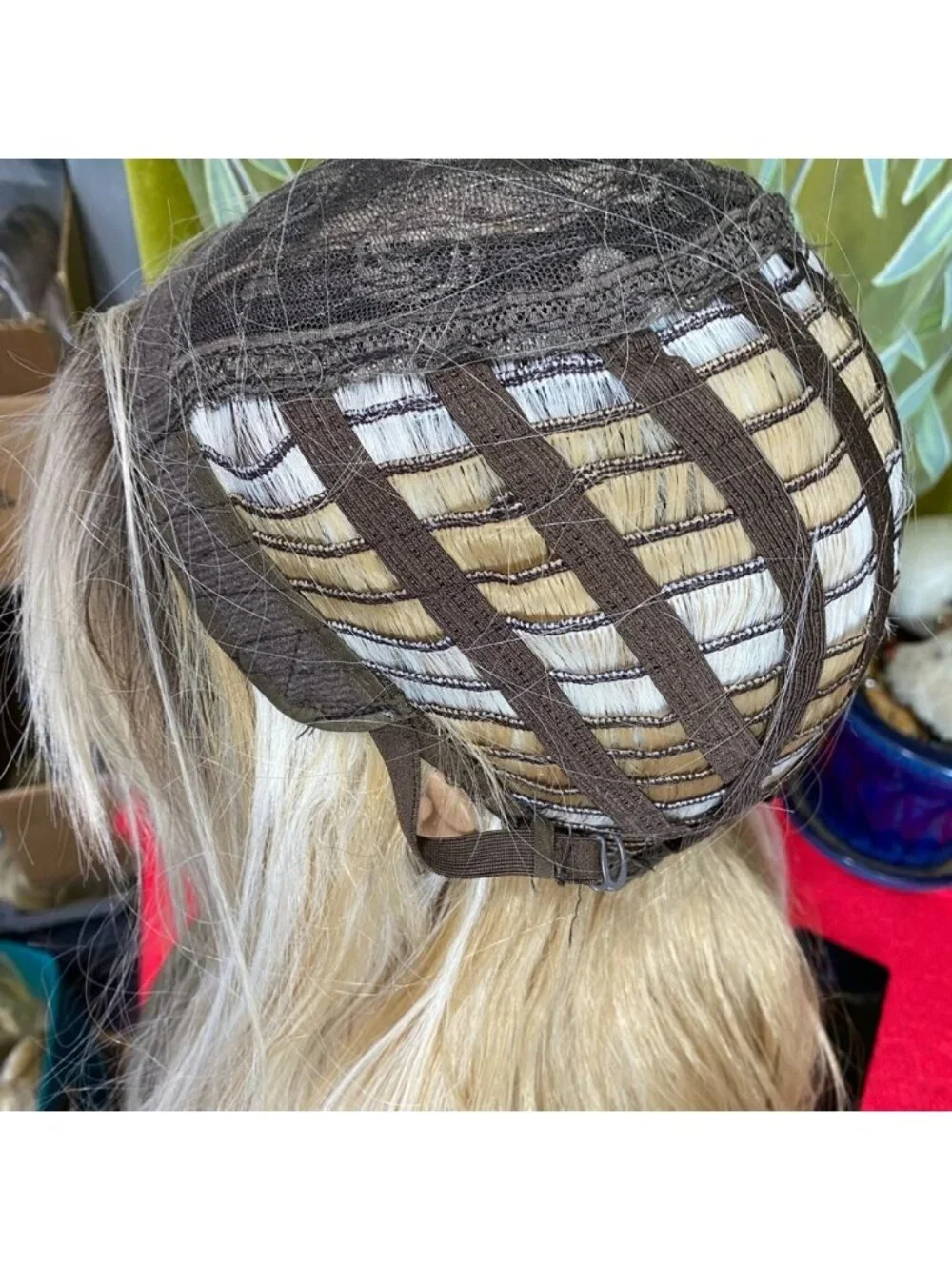 platinum blonde wig with roots